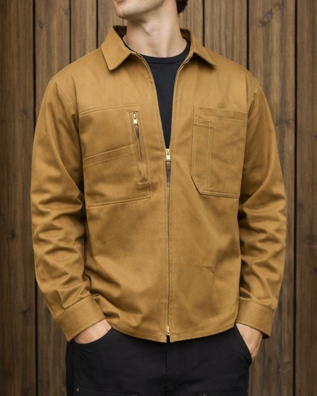 Camisa Gabardina Camel